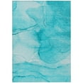 thumbnail image 2 of Addison Rugs Chantille Indoor/Outdoor Transitional Watercolors Teal Washable Rectangle Rug, 3' x 5', 2 of 6