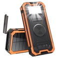 thumbnail image 1 of Banco de energía solar inalámbrico 30000 mAh Cargador solar impermeable DP Carga rápida con linternas LED Paquete de batería externa para acampar al aire libre, 1 of 5