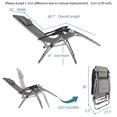 thumbnail image 6 of Ktaxon 2 Pack Zero Gravity Chair with Pillow and Cup Holder Adjustable Fodling Chair,Gray, 6 of 7