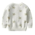 thumbnail image 3 of GYRATEDREAM Toddler Baby Girl Cardigan Sweater Round Neck Long Sleeve Knitted Pullover Tops Autumn Winter Coat Outwear, 3 of 8
