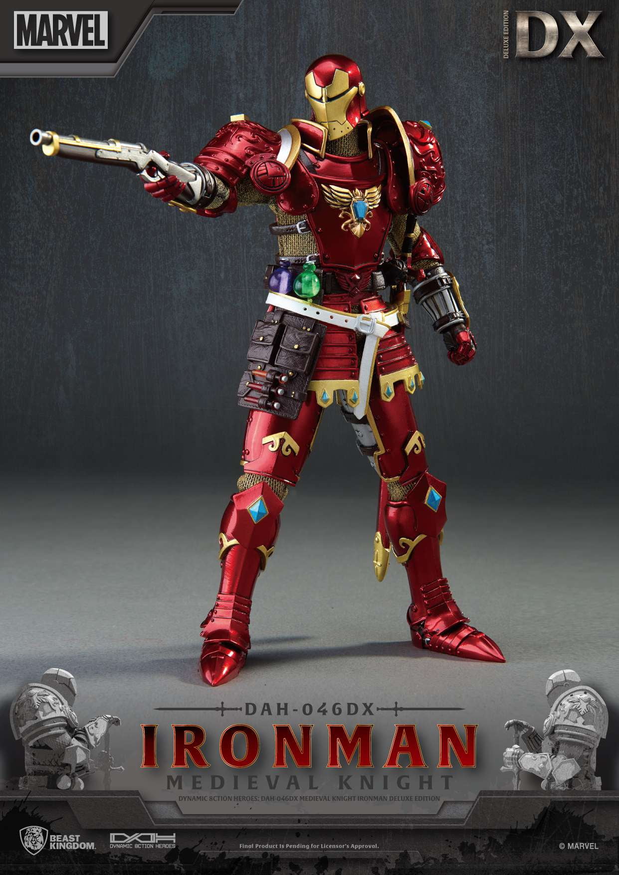 Beast Kingdom Medieval Knight Iron Man DAH-046DX Dynamic 8-Ction Deluxe Version Action Figure