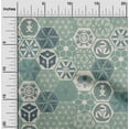 thumbnail image 2 of oneOone Polyester Spandex Dusty Teal Green Fabric Geometric Dress Material Fabric Print Fabric By The Yard 56 Inch Wide, 2 of 5