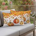 thumbnail image 4 of Orange Fall Outdoor Pillow Covers 20"x12" Set of 2,Waterproof Throw Pillow Covers for Patio Furniture,Thanksgiving Pumpkins Maple Leaf Branch Decorative Cushion Pillowcases for Garden Couch Sofa, 4 of 9