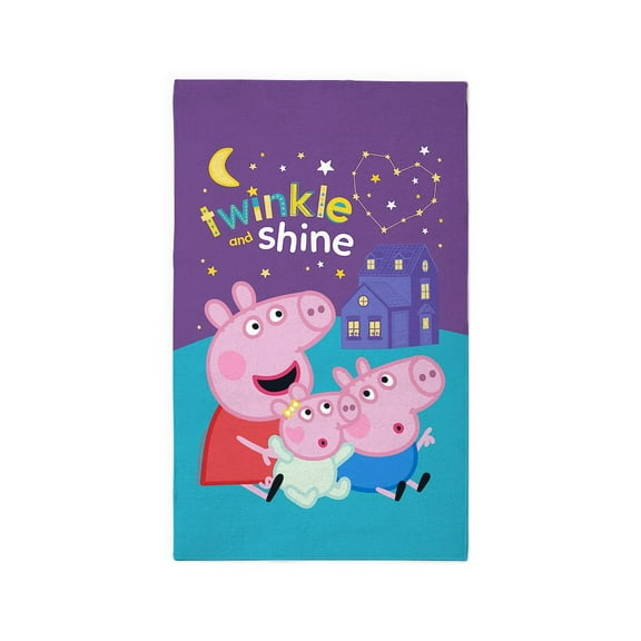 CafePress - Peppa Pig: Twinkle And Shine - 3'x5' Decorative Area Rug, Fabric Throw Rug