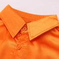 thumbnail image 4 of Mens Long Sleeve Shirt Casual Regular Fit Basic Shirts Solid Color Loose Collared Workwear Orange Size XXL, 4 of 5