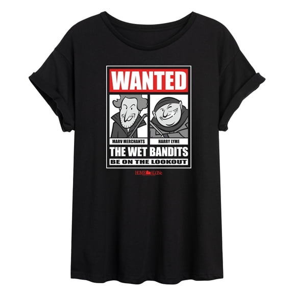 Home Alone - Wanted Wet Bandits - Women's Oversized Graphic T-Shirt