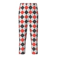thumbnail image 2 of Disketp Red and black argyle for Teenagers' Pajama Pants ,Lounge Pants Teen joggers Ideal for Home, School, or Sports-Medium, 2 of 6
