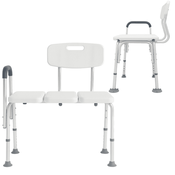 Silla Banco para Ducha de Transferencia con Extención | Silla para Baño Adulto Mayor: Confort y Seguridad!