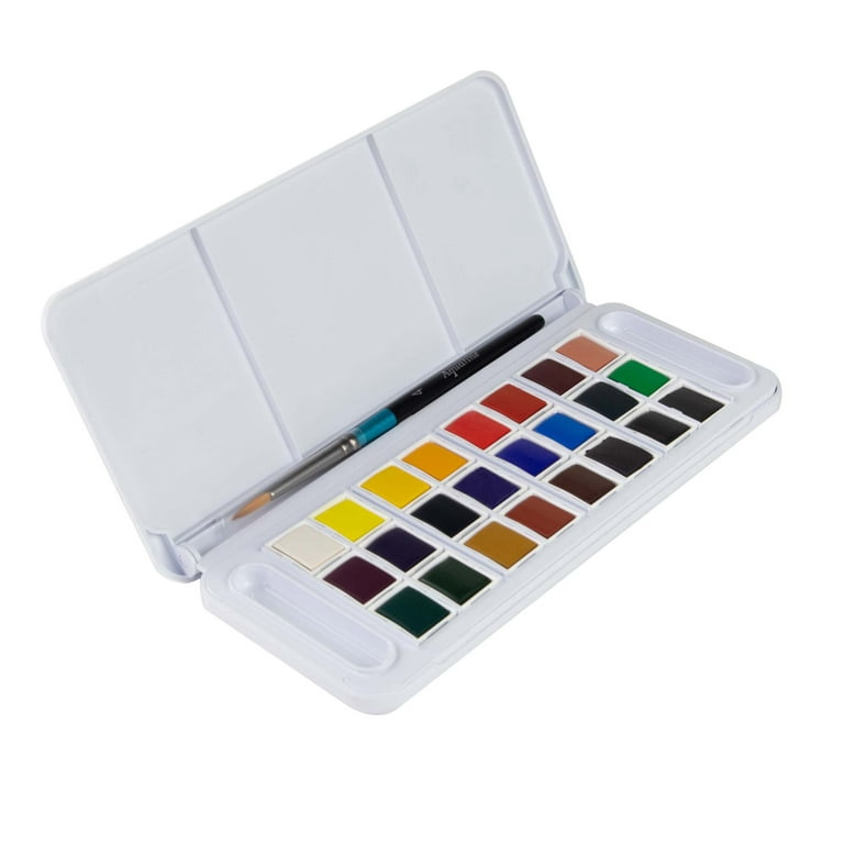 Daler Rowney Aquafine 12-pc Watercolor Travel Set - Watercolor Paint Set  for Watercolor Paper and More - Watercolor Set for Artists and Students 