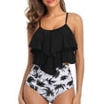 thumbnail image 3 of Traje de baño de dos piezas estilo de la colmena del sujetador ajustable correa de espagueti tankini traje de baño para surf playa fiesta tipo 1 XL, 3 of 8