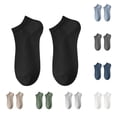 thumbnail image 3 of Xfvqtps 5 Pairs Mens Crew Socks No Show Thin Sweat Absorbent Comfortable Breathable Soft Sports Socks Gray, 3 of 4