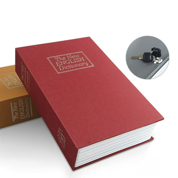 Dictionary Diversion Safe Hidden Box For Portable Safe Box For Home Office Red