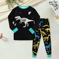 thumbnail image 2 of KPOPLK 2 Piece Toddler Baby Boys Pajamas 2T 3T 4T 5T 6T 7T 8T Fall Dinosaur Printed Pjs Sleepwear Cotton Kids Sets Clothes Black Size 4-5 Years, 2 of 5