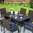 Sophia&William 7Piece Outdoor Patio Dining Set Wicker Rattan Chairs