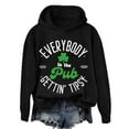 thumbnail image 4 of WZXFASHION au Pub Imprimé de Lettres St. Pa's Day Personnalité Chandail à Capuchon Liquidation Léger Chandail à Capuchon à Fermeture Éclair, 4 of 4