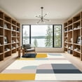 thumbnail image 2 of ODIKA 8'x10' Machine Washable Non-Slip Area Rug, Elegant Abstract Design Floor With High Traffic Rug, Yellow, 889886, 2 of 7