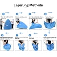 thumbnail image 3 of Beach Shelter, Portable Extra Light Beach Tent, Sun Shelter for 2-3 People, Includes Carry Bag and Tent Pegs, UV Protection, Beach Tent for Family, Beach, Garden, Camping, 3 of 5
