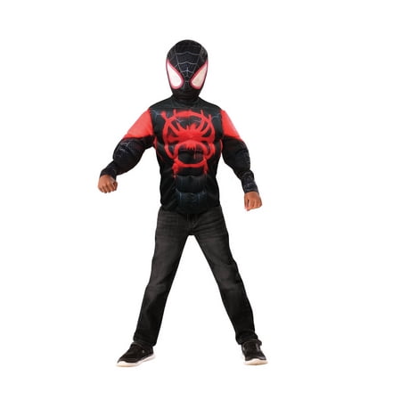 Miles Morales Muscle Chest Shirt Set � Kids Costume - Size 4-6