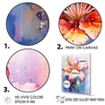 thumbnail image 3 of Designart "Tranquil Watercolor: Coral Lily Flower I" Lily Floater Framed Wall Decor, 3 of 5