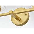 thumbnail image 3 of Living District Mayson 2-Light Iron & Glass Bath Sconce in Brass/Clear, 3 of 7
