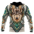 thumbnail image 1 of fastboy Premium Soft And Comfortable To Wear 3D Printed Wolf Zipper Hoodie Size Available Polyester style 2 S, 1 of 5