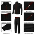 thumbnail image 5 of Satankud Men's Tracksuits 2 Pieces Set Long Sleeve Causal Full Zip Hiking Jogging Gym Sports Sweatsuit for Men Outfits Black-XL, 5 of 8