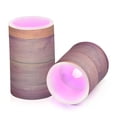 thumbnail image 2 of Gradient Wood Color Flameless Candles&nbsp;LED Lights Battery Operated Candles with Remote and Timers Flicker Lights Votive Set of 2, 2 of 7