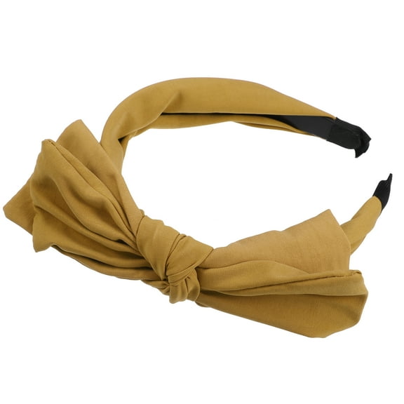 Vocoste Big Bowknot Headband Hairband for Women Khaki 1.2 Inch Wide 1 Pcs