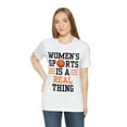thumbnail image 4 of DJH Apparel | Women's Sports Is A Real Thing Basketball Unisex Tshirt, 4 of 7
