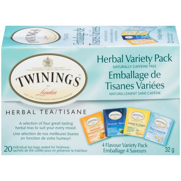 Pack Découverte 10 sachets de thé Twinings en Assortiment
