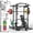 Black-WB08 Home Gym Package(340LBS Colorful Plate), variant on Mikolo Power Rack Cage, Weight Rack with Cable Crossover Machine,Multi-Function Squat Rack with Weight Bench, J Hooks,Dip Bars and Landmine for Home Gym (Red combo)