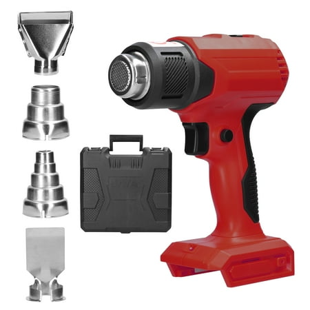 

Cordless Handheld Hot Air Machine Lithium Rechargeable Heating Equipment Temperatures Adjustable Power Tool with 4 Nozzles Compatible with Makita 18V Lithium Battery
