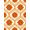 Burnt Orange, Pattern 20, variant on ODIKA 8'x10' Washable Area Rug Boho Fall Halloween Terracotta Vintage Bathroom Orange Burnt Refined Structured for King Size Bedroom Under Bed, Master Suite, Non-Shedding, Easy Care