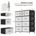thumbnail image 2 of 10 Drawer Dresser for Bedroom - Chest of Drawers with Side Pockets, PU Storage Organizer for Living Room, Hallway, Closet - Oak Finish, 2 of 7
