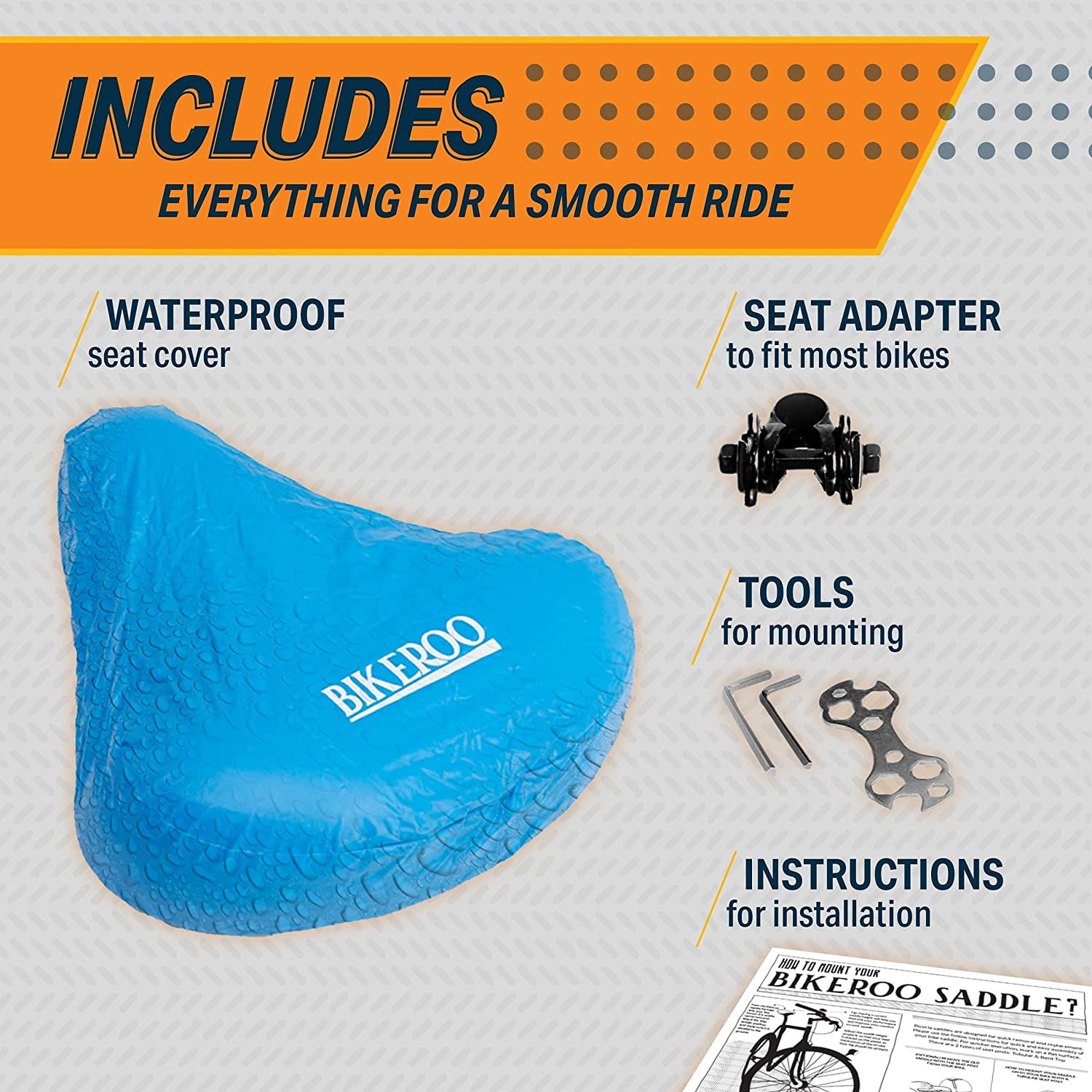 Bikeroo Oversized Comfort Cycle Seat Extra Wide Cushioned Cover Compatible with Peloton Exercise or Road Bikes Walmart