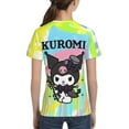 thumbnail image 2 of Sanrio Kuromi Kids T-Shirt 3d Printed Graphic T-Shirts Boys And Girls Short Sleeve Shirts For Youth Kids X-Small, 2 of 6