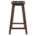 thumbnail image 3 of Winsome Mona Cushion Saddle Seat Counter Stool, Black & Walnut - 94064, 3 of 7