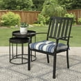 thumbnail image 3 of Better Homes & Gardens 18" x 19" Blue Stripe Outdoor Seat Cushion (2 Pack), 3 of 8