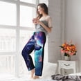 thumbnail image 4 of KLL Womens Starry Multicolored Wolf Print Pajama Pants Soft Pajama Bottoms for Women Cozy Lounge Pants, 4 of 5