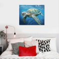 thumbnail image 4 of QFMY Sea Turtle Wall Art Bathroom Decor Beach Picture Canvas Posters Print Modern Artwork Cute Funny Animal Framed For Living Room Kids Room Bedroom Wall Painting Home Decor,  20x16in, 4 of 4