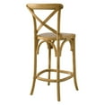 thumbnail image 3 of Counter Stool Chair, Natural, Wood, Bar Pub Cafe Bistro Dining Kitchen Hospitality Restaurant, Modern Contemporary HB33941, 3 of 12