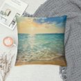 thumbnail image 2 of COMIO  Summer Beach Blue Decorative Pillow Covers, Sunset Reflection On The Sea View with Sunlight Double Sided Throw Pillow Covers Sofa Cushion Cover Square, 2 of 5