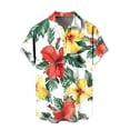 thumbnail image 5 of Cllios Hawaiian Shirt for Men Big and Tall Tropical Print Holiday Tops Regular Fit Cuban Collared Short Sleeve T-shirts Oversized Button Down Bowling Shirts S-5XL, 5 of 5