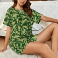 thumbnail image 4 of Honeii Crayfish Army for Women's Summer Pajama Set featuring Soft Short Sleeve Shirt & Matching Bottoms with Convenient Pockets for Relaxed Home Wear-Small, 4 of 6