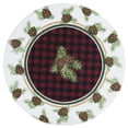 thumbnail image 2 of Woodland Plaid and Pinecones Round Braided Placemats Set of 4 Kitchen or Dining, 2 of 3