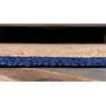 thumbnail image 4 of Avgari Creation Eco Friendly Beige & Blue Hand Braided Rectangle Living Room ,Office Area Rug Rag Rug Modern Carpet 4x7" Sq Feet, 4 of 5