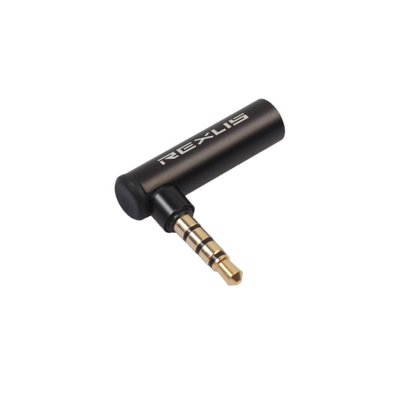 3.5mm Headphone Jack Audio Connector Male Turn Female Adapter 90 Degree