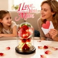 thumbnail image 6 of Qoosea Mothers Day Gifts for Mom, Artificial Flowers Red Roses in Glass Dome with Lights, Light up Rose Anniversary Romantic Gift for Her, Birthday Gifts for Women, Mom, Wife, Girlfriend, 6 of 9