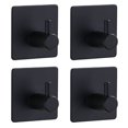 thumbnail image 1 of Ganchos de pared - Ganchos autoadhesivos para puerta de baño, cocina, paquete de 4 (negro) Ehuebsd Libre de BPA, 1 of 8