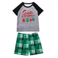 thumbnail image 2 of breaise Matching Family Christmas Pajamas Merry Xmas Short Sleeve Christmas Pajamas for Family Tees and Shorts, 2 of 7